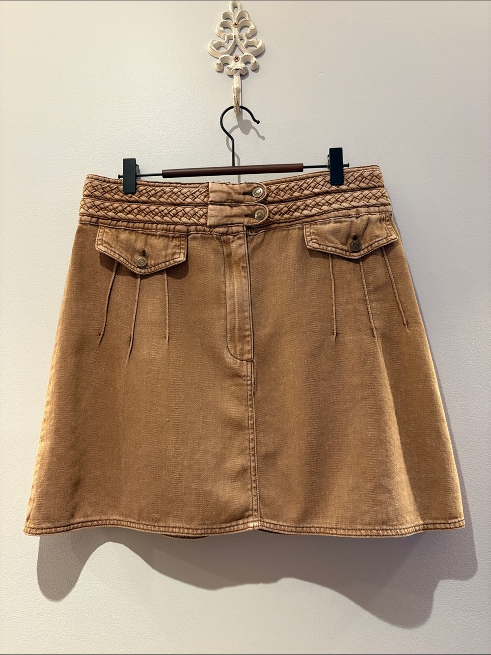 Free People - Braided Baby A-Line Mini Skirt - Size M - Picture 2 of 7